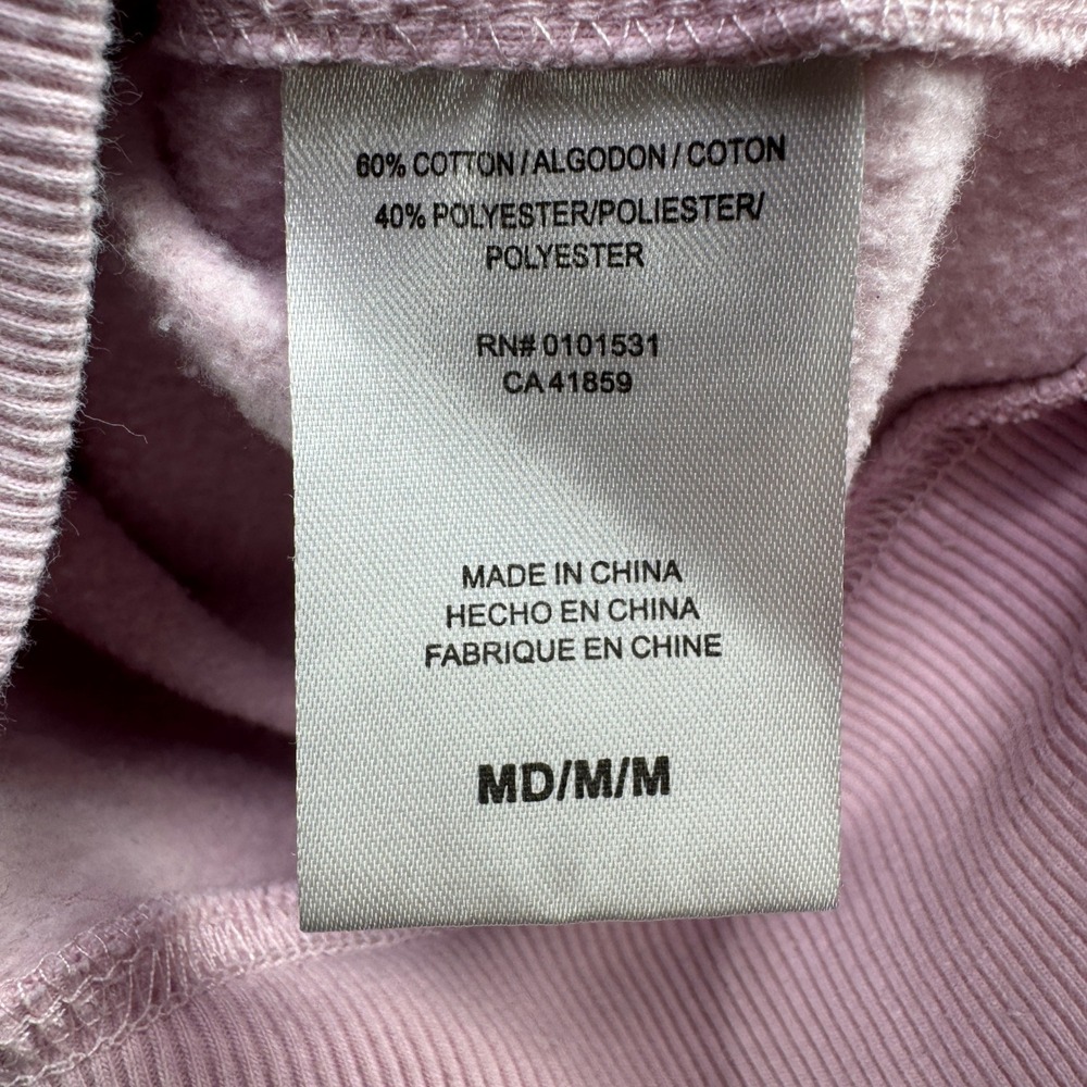 Coca-Cola Cherry Coke Hoodie Women Medium Pink Zip Up Cropped Fleece Sweatshirt - Picture 6 of 10
